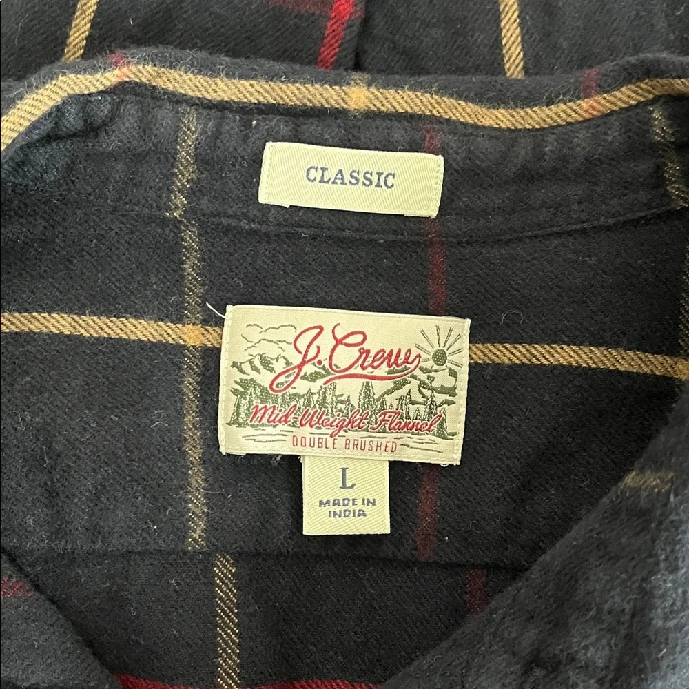 J. Crew Midweight Flannel Workshirt Large